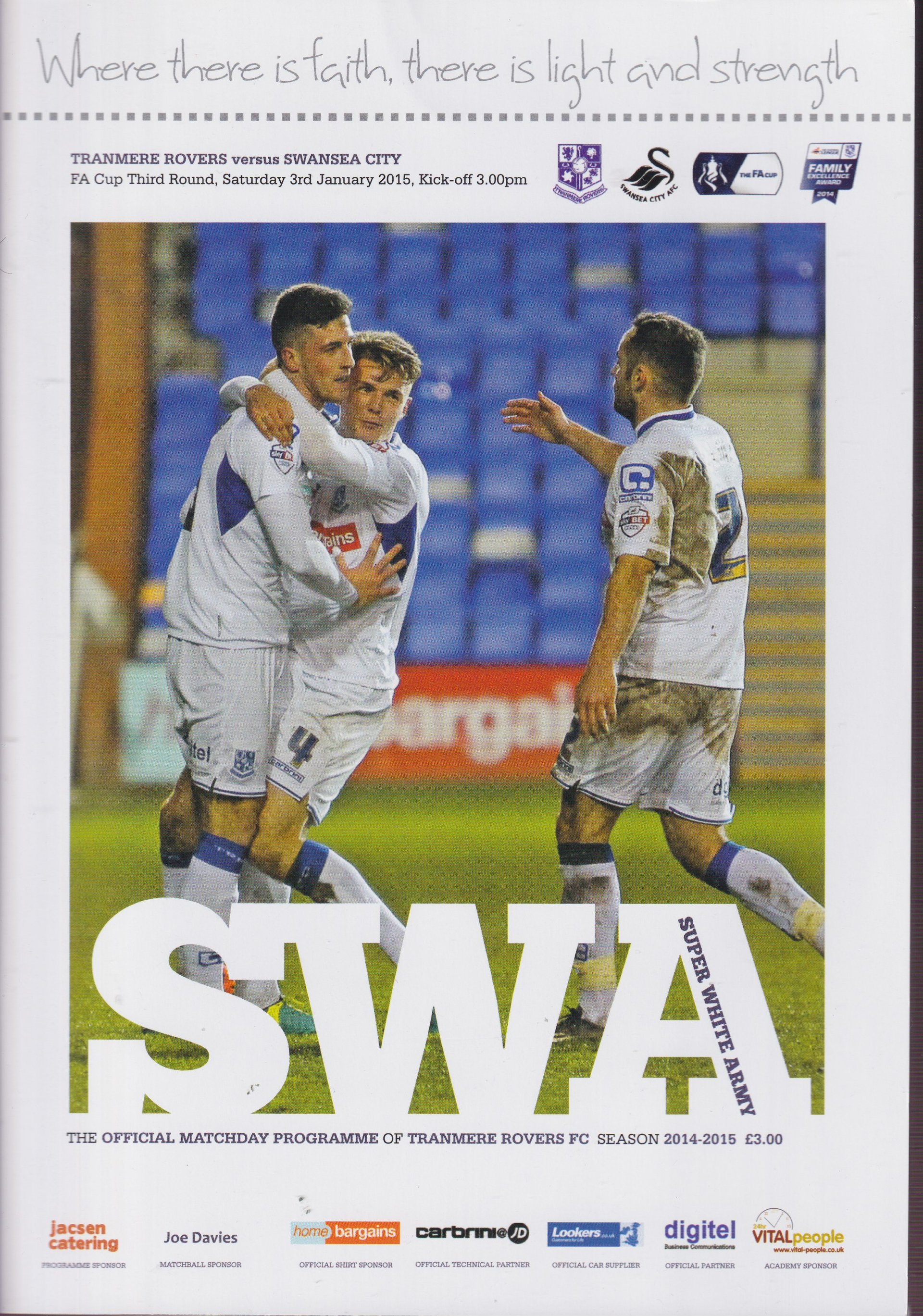 Tranmere Rovers v Swansea City match programme